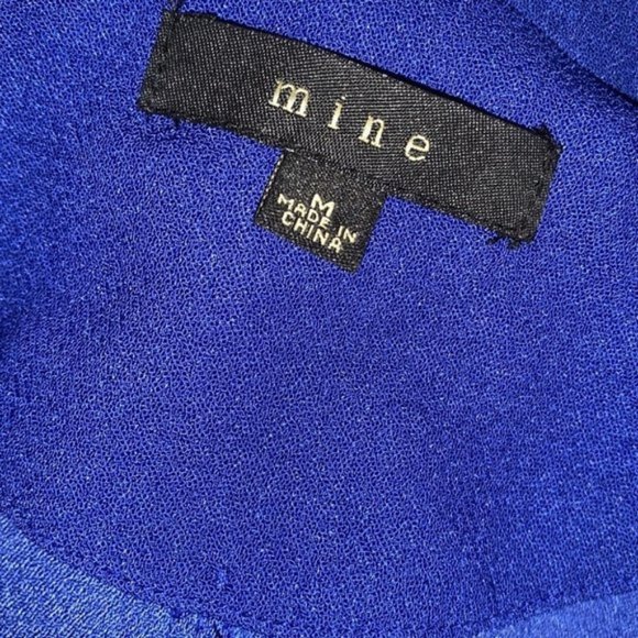 Mine Royal Blue Lightweight Single Breast Blazer Mod Sleeves Size Medium - Picture 7 of 8